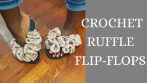 crochet ruffle flip flops 