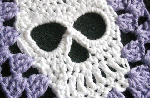 crochet sugar skull