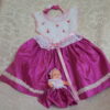 Handmade baby dress with vintage crochet